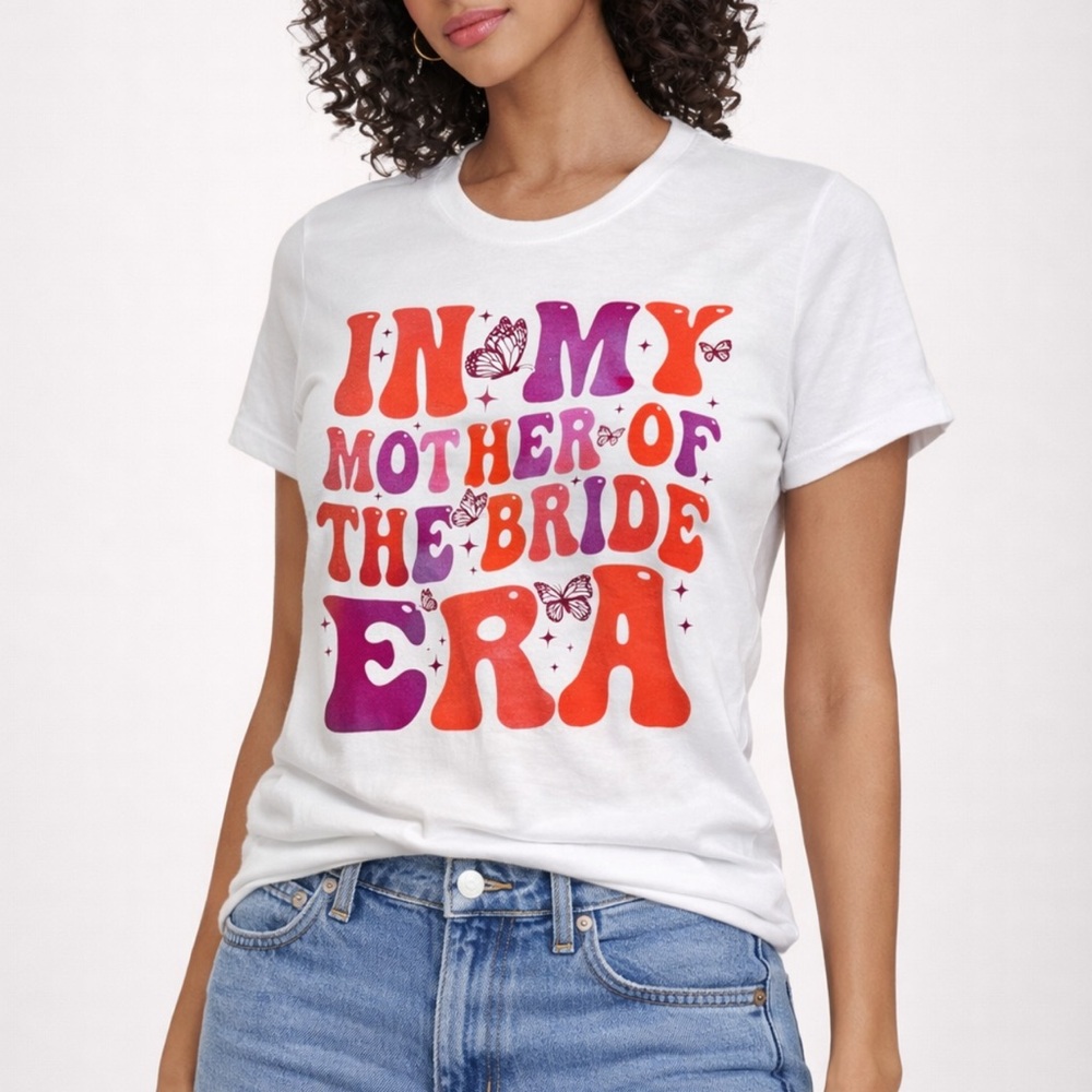 Mother of the Bride Graphic Tee – White